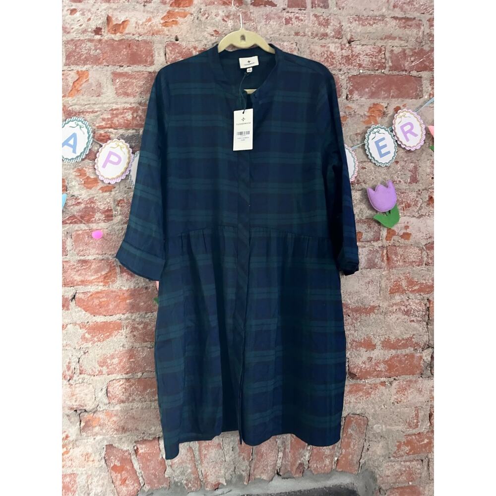 NWT Tuckernuck Blackwatch Plaid Royal Shirt Dress